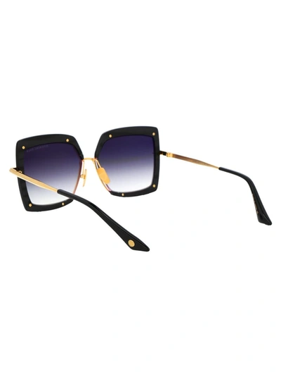 Shop Dita Sunglasses In Black - Yellow Gold
