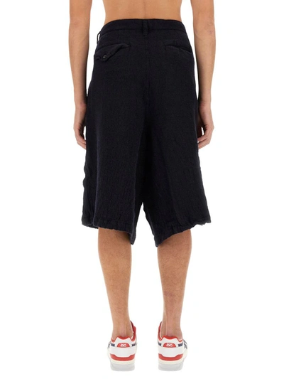 Shop Comme Des Garçons Oversize Bermuda Shorts In Blue