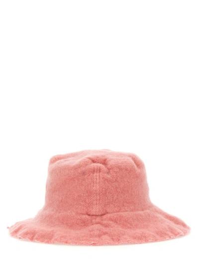 Shop Comme Des Garçons Wool Bucket Hat In Pink