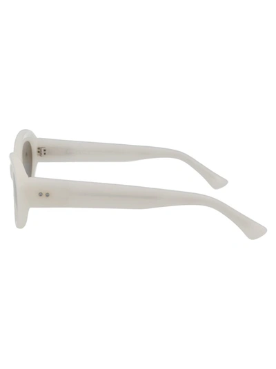 Shop Dries Van Noten Sunglasses In White/silver/brownmirror