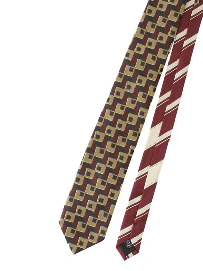 Shop Dries Van Noten Tie 102 Q.3903 M.w.tie Accessories In Pink & Purple