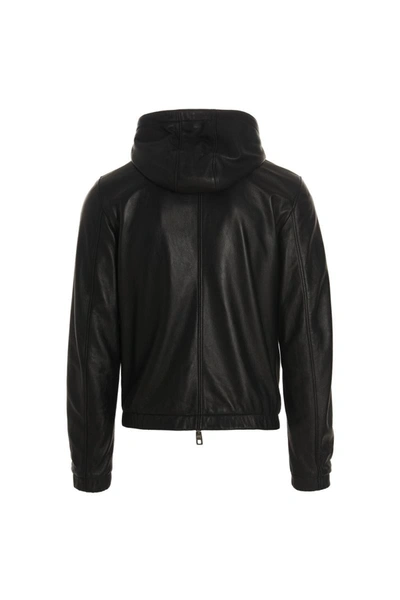 Shop Dolce & Gabbana 'dg Essential' Hooded Jacket In Black