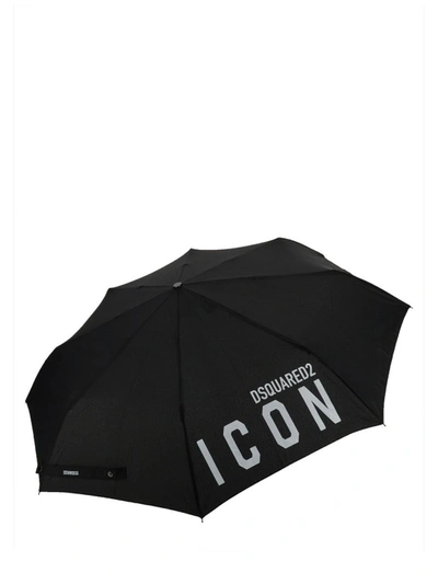 Shop Dsquared2 Umbrella With Logo In Black