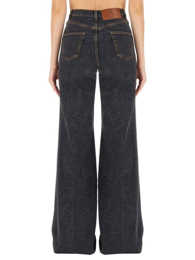 Shop Etro Jeans With Foliage Pockets In Black
