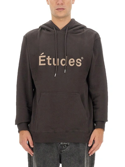 Shop Etudes Studio Études Sweatshirt With Logo In Brown