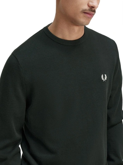 Shop Fred Perry Jersey With Logo In Green
