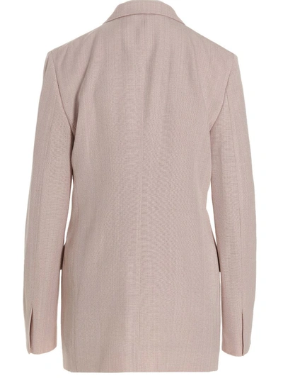Jil Sander Tailor Made Slim Double-breasted Jacket In Pink