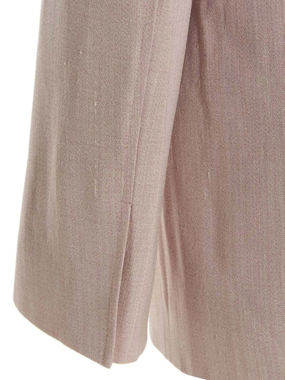 Jil Sander Tailor Made Slim Double-breasted Jacket In Pink