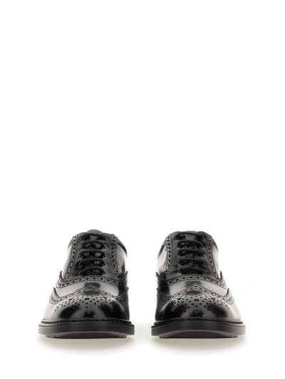 Shop Hogan Lace-up H576 Leather In Black