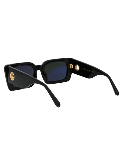 Shop Linda Farrow Sunglasses In Black/yellowgold/grey