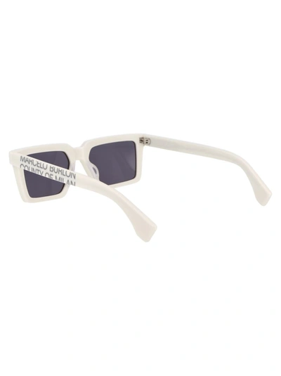 Shop Marcelo Burlon County Of Milan Sunglasses In 0107 White Dark Grey