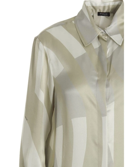 Shop Kiton Printed Shirt In Beige