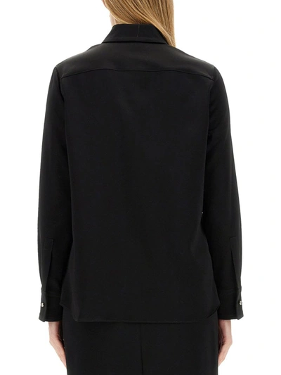 Shop Lanvin Crepe De Chine Shirt In Black