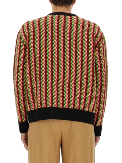 Shop Lanvin Merino Wool Sweater In Multicolour