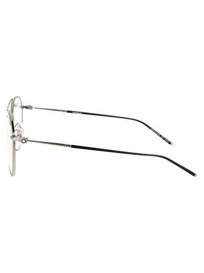 Shop Montblanc Sunglasses In 009 Silver Silver Transparent
