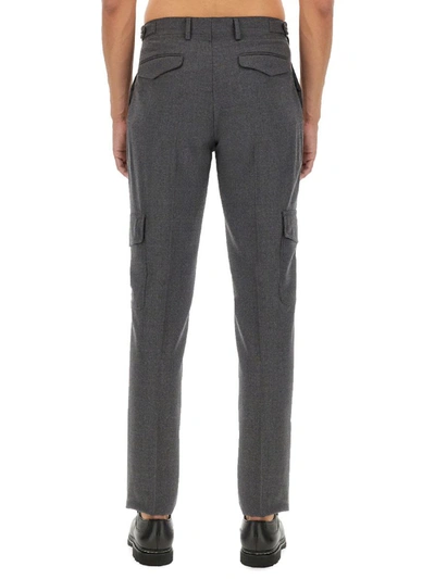 Shop Lardini Wool Pants In Grey
