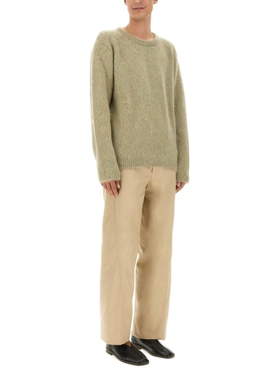 Shop Lemaire Brushed Wool Sweater In Grey
