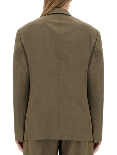 Shop Lemaire Soft Tailored Jacket In Brown