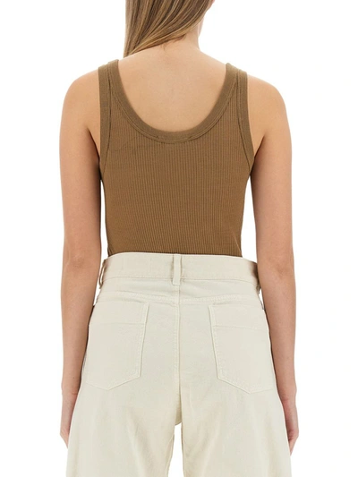 Shop Lemaire Top Seamless In Brown