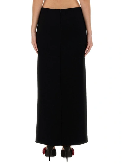 Shop Magda Butrym Long Skirt In Black
