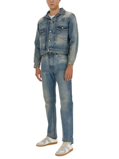 Shop Maison Margiela Distressed Jeans Effect In Denim