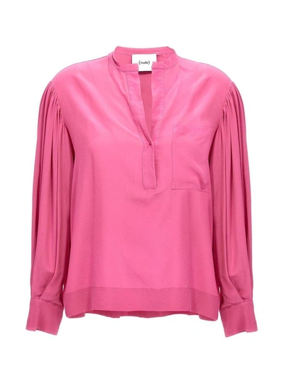 Shop Nude Silk Bloshirt In Pink