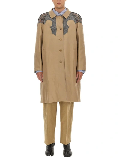 Shop Maison Margiela Reversible Coat In Beige