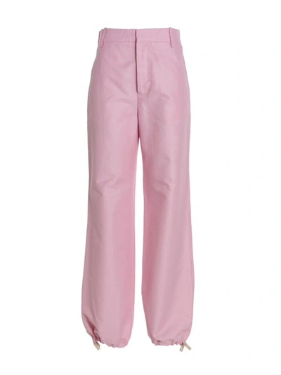 Shop Marni Logo Embroidery Pants In Pink