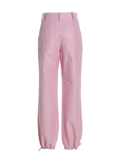 Shop Marni Logo Embroidery Pants In Pink