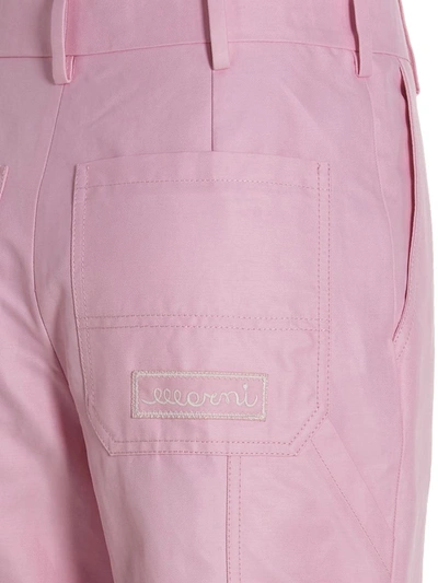 Shop Marni Logo Embroidery Pants In Pink