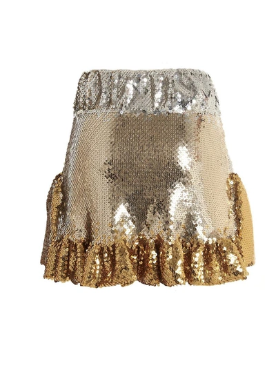 Shop Paco Rabanne Sequin Skirt In Multicolor
