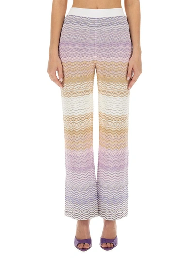 Shop Missoni Flared Pants In Multicolour