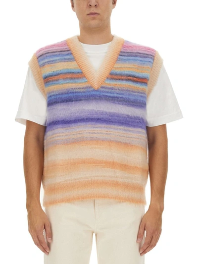 Shop Missoni Knitted Vest In Multicolour