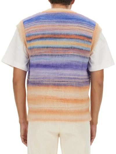 Shop Missoni Knitted Vest In Multicolour