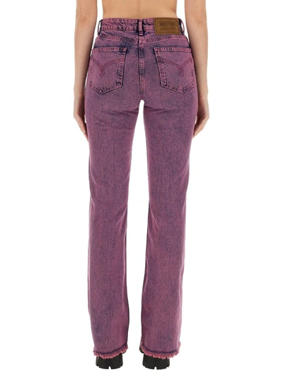 Shop Moschino Jeans Flare Pant In Pink