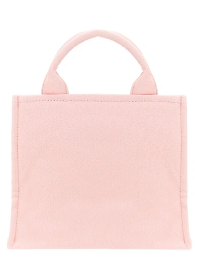 Shop Msgm Mini Bag With Logo In Pink