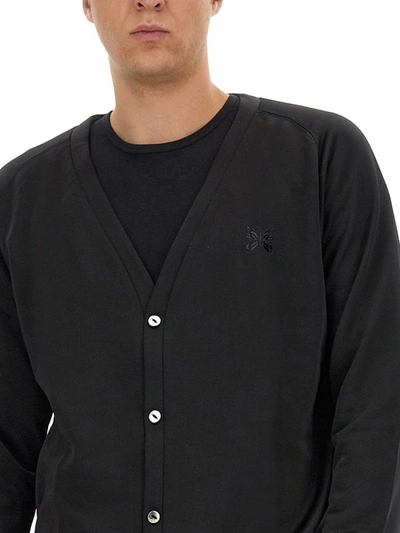 Shop Needles V-neck Cardigan In Black