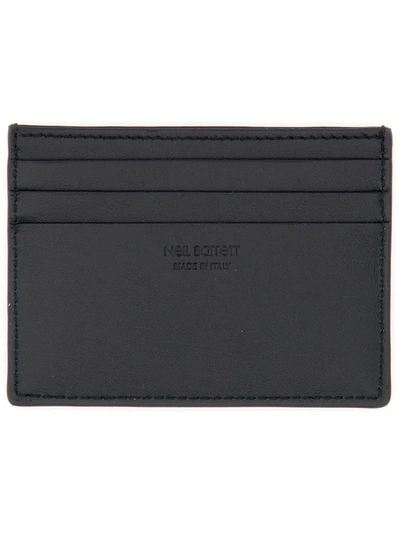 Shop Neil Barrett Fair-isle Card Holder In Black
