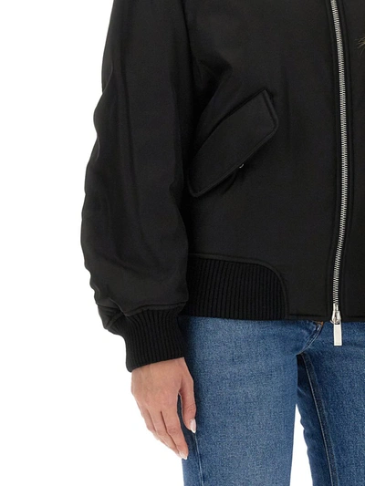 Shop Off-white Nylon Bomber Jacket In Black