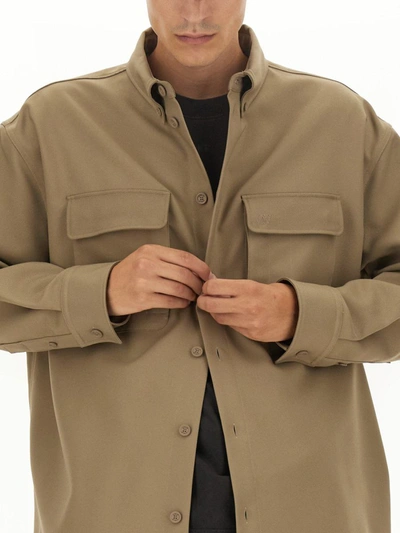 Shop Off-white Oversize Fit Shirt In Beige