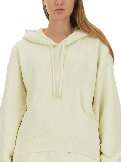 Shop Off-white Sweatshirt With Logo In Beige