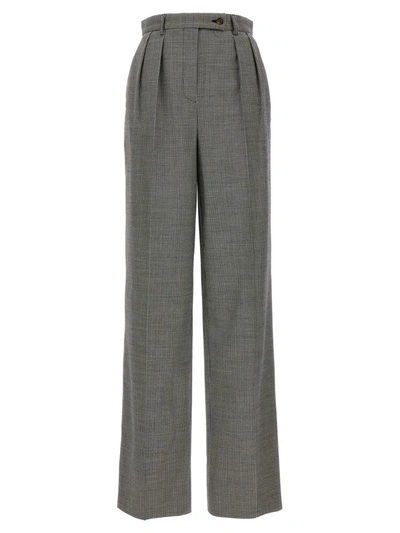 Shop Rochas Houndstooth Pants In White/black