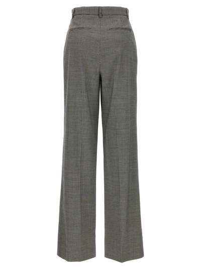Rochas Puppytooth-pattern Virgin Wool Trousers In White/black