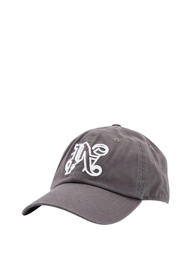 Shop Palm Angels Hat In Grey