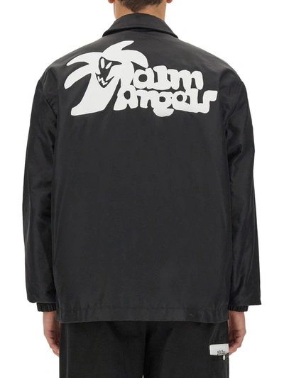 Shop Palm Angels Hunter Shirt Jacket In Black