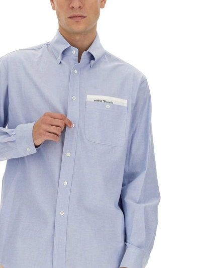 Shop Palm Angels Tailor-made Shirt In Blue