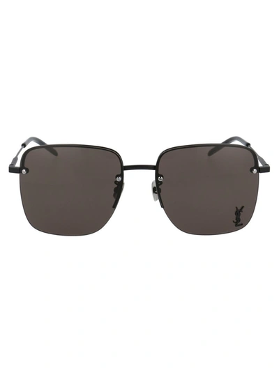 Shop Saint Laurent Sunglasses In 001 Black Black Black