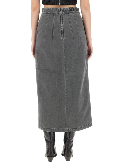 Shop Patou Midi Skirt In Grey