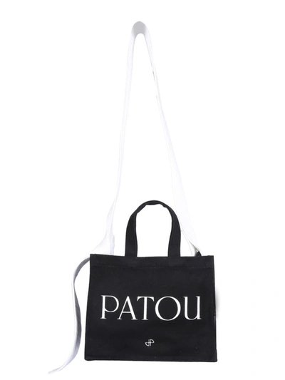 Shop Patou Tote Bag With Logo Print In Black