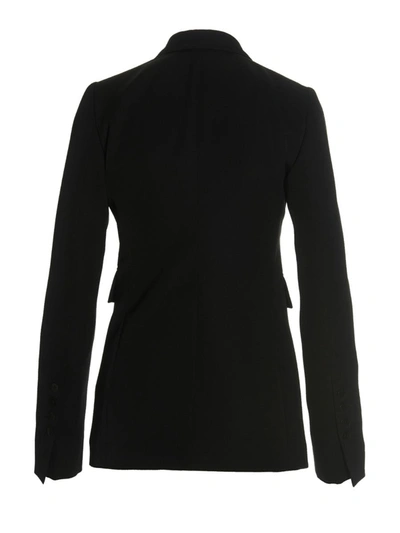 Shop Sapio Double Breast Blazer Jacket In Black